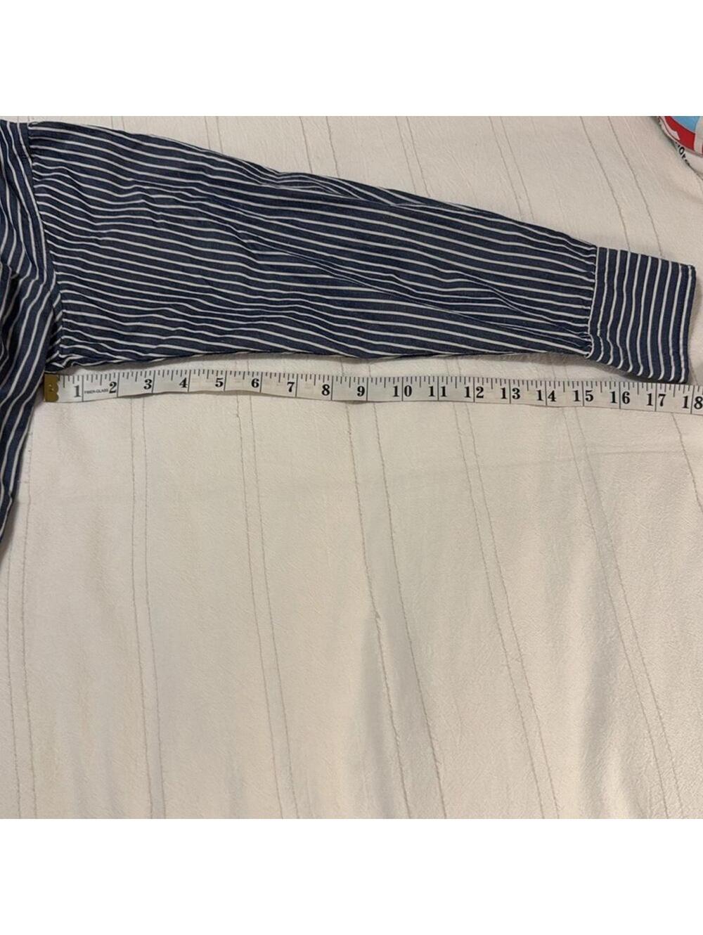 Kut from the Kloth Navy and White Striped Shirt - Picture 5 of 7